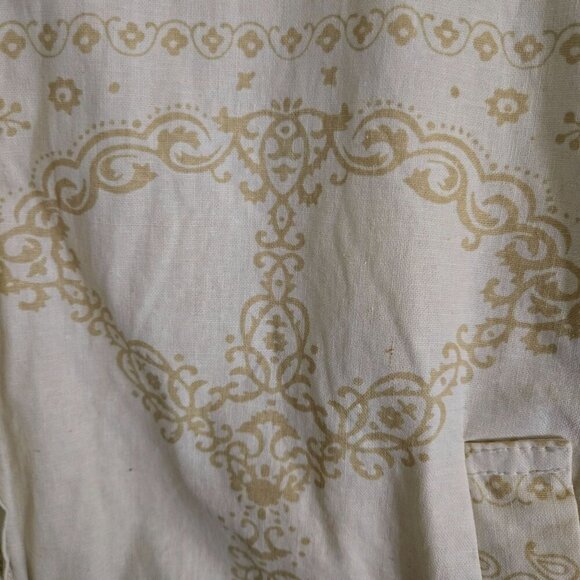 BDG Urban Outfitters Isla Linen Paisley Print Puffer Cropped Jacket Size M - Picture 10 of 13